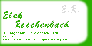 elek reichenbach business card